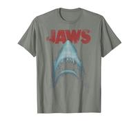 Jaws Classic Movie Poster Close-Up T-Shirt, Homme, Vert Kaki chiné, XL