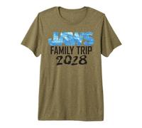 Jaws Family Trip 2028 Front & Back T-Shirt Haut de Gamme