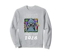 Jaws Family Trip 2028 Shark Escape Doodle Sweatshirt