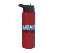 Jaws Family Trip Bigger Boat Front & Back Stainless Steel Insulated Water Bottle