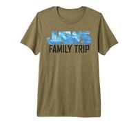 Jaws Family Trip Bigger Boat Front & Back T-Shirt Haut de Gamme