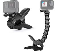 Jaws Flex Clamp Mount Support de Fixation avec Mâchoires Flexibles col de Cygne réglable Compatible avec go Pro Hero 11,10. 9, 8, 7, 6, 5, 4, Session, 3 +, 3, 2, 1, Fusion, DJI Osmo caméras d'action