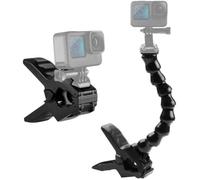 Jaws Flex Go Pro Gooseneck Mount for Go Pro Hero 12, 11, 10, 9, 8, 7, 6, 5, 4, Session, 3+, 3, 2, 1, Hero (2018), Fusion, Max, DJI Osmo