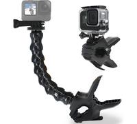 Jaws Flex Support À Pince Avec Col De Cygne Réglable 8 Sections Compatible Avec Caméras Go Pro Hero 13/12/11/10/9/8/7/6/5/4//Session/3+/ , Dji Action 4/3[Gopro110]