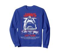 Jaws Movie Pop Poster Sweatshirt, Unisexe pour Adultes, Bleu Royal, XL