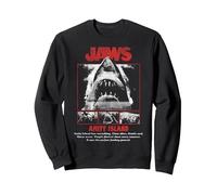 Jaws Movie Pop Poster Sweatshirt, Unisexe pour Adultes, Noir, M
