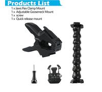 Jaws-Support à col de cygne réglable pour caméras d'action,Flex Clamp,DJI Osmo,GoPro Fore12,11,10,9,8,7,6,5,4 - Jaws with Gooseneck