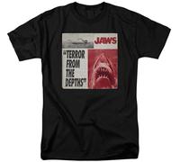 Jaws Terror from The Depths Shark Retro T Shirt Manches Courtes(Medium)