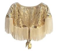 JAWSEU 1920S Châle Cape De Soirée Châle à Franges 1920s pour Femme Sequin Châle Et Wraps Élégant Châle Art Déco de Mariage Accessoires de Flapper Femme Châle Wraps Sequin pour Soirée fête de mariage