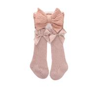 JAWSEU 2 Pièces Bébé Fille Bandeau, Chaussettes Naissance Bébé en Coton Respirant Ensemble Bandeaux Pour Bébés Élastique Bande De Cheveux Serre Tete Bebe pour Nouveau-Né Nourrisson Tout-petit