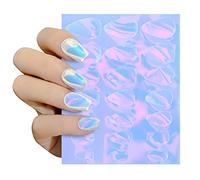 JAWSEU Autocollant de Transfert D'ongle, Autocollant de Transfert Nail Autocollant Transfert Foil Stickers Art Holographique Nail Feuilles Decal Nail Art pour DIY Nail Décoration