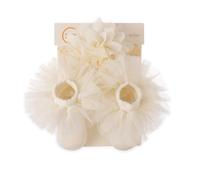 JAWSEU Bandeau Bebe Fille, Serré Tête Bébé Fleur Ensemble Chaussettes Bébé Bandeaux à Fleurs Élastique Bande De Cheveux pour Nouveau-né Dentelle Bandeaux Accessoires Bébé Nouveau-né Infantile
