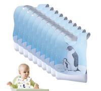 JAWSEU Bavoirs Jetable Bébé Imperméable Lot de 10 Bavoirs Jetables pour Bébé Bavoir Jetable Enfant Bavoirs de Voyage Jetables Étanche Respirent Unisex Bavoirs Ajustables pour Garçons Filles