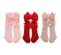 JAWSEU Bébé Fille Bandeau, Ensemble Bandeaux Pour Bébés Chaussettes Naissance Bébé en Coton Respirant Élastique Bande De Cheveux Serre Tete Bebe Accessoires pour Nouveau-Né Nourrisson Tout-petit