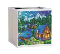 JAWSEU Boite Diamond Painting Rangement, 5D Diamant Peinture Boîte De Rangement Pliant DIY Diamond Art Painting Kit Complet pour Organisateur de Chambre à Coucher de Jouets de Bureau