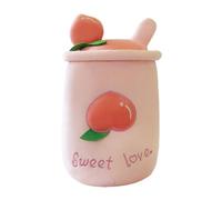JAWSEU Bubble Tea Oreiller en Peluche 24cm Peluche Bubble Tea Doudou Coussin Kawaii Bubble Tea Peluche Dessin Animé Mignon Boba Lait Thé Doux en Peluche Poupée Coussin Cadeau pour Enfants