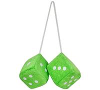 JAWSEU Dés en Peluche pour Voiture Lot de 2 Cube de Dés en Fourrure à Suspendre Dés Duveteux Intérieur de Voiture Rétro Carré à Suspendre Dés Ornement Décoration pour Voiture Arrière Rétroviseur