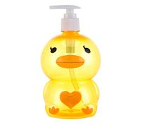 JAWSEU Distributeur de Lotion, Bouteilles de Pompe de Lotion de Dessin Animé Flacon à Pompe Vide 500ml Plastique Rechargeables Vide Bouteille Pompe pour Lotion Shampoing Gel Douche