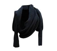 JAWSEU Écharpe Femme Chaude, Écharpe Tricotée Chaude D'hiver avec Manches Foulard Multifonction Couleur Unie Écharpe Châle Hiver Echarpe Élégante Longues Châles Wrap Pour Toutes Les Femmes