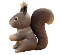 JAWSEU Écureuil en Peluche Doux Et Réaliste Jouet en Peluche Kawaii Peluche Écureuil Oreiller en Peluche Jouet Doux Animal Poupée en Peluche Animaux en Peluche Cadeaux pour Les Enfants Ami 20cm
