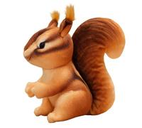 JAWSEU Écureuil en Peluche Doux Et Réaliste Jouet en Peluche Kawaii Peluche Écureuil Oreiller en Peluche Jouet Doux Animal Poupée en Peluche Animaux en Peluche Cadeaux pour Les Enfants Ami 20cm