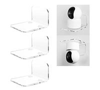 JAWSEU Étagère Murale, Étagère Murale Présentoir Tablette Flottante en Plastique Petite Etagere Murale Salle de Bain Rectangulaire Support Mural Caméra de Surveillance pour Cuisine, Chambre
