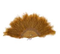 JAWSEU Eventail en Plume Mariage, Éventail de Plumes, Éventail en Plumes, Ventilateur à Main, Eventail Mariage Plume Éventail Plume Burlesque pour Mariage, Halloween, Fête