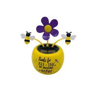 JAWSEU Fleur de Danse Solaire Figurine Voiture Qui Bouge Danse Jouet en Plastique Fleurs Secouant Tête Solaires Figurine Dansantes Jouets Poupée Ornement de Tableau de Bord de Voiture Décoration