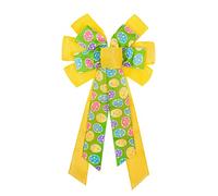 JAWSEU Grandes Couronnes de Pâques, Nœuds de Couronne de Pâques Nœuds Colorés pour Décoration de Couronnes de Pâques Noeud de Ruban pour Porte D'entrée, Murale, Fête de Pâques