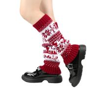 JAWSEU Jambières Pour Dames, Jambiere Femme Hiver Genouillères Tricotés Guêtres de Jambe Leg Warmer Longues Chaussettes Jambières D'hiver Extra Douces Chaussettes Boot En Tricot pour Femme