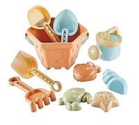 JAWSEU Jouet de Plage Enfant, Kit de Jeu de Plage Enfant Jeux Sable avec Seau Plage, Pelle Râteaux, Camion, Moules à Sable Réutilisable Jouet D'été pour Bac a Sable Intérieur Extérieur