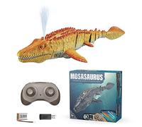 JAWSEU Jouet Dinosaure Télécommande 2.4G, RC Control Dinosaure Télécommandé Jouet Rechargeable Radiocommandé Simulé Dinosaure Télécommande Requin Bateau de Peche Cadeau pour Enfants