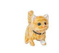 JAWSEU Jouet en Peluche Électronique Interactif, Animal Chat Électronique Robot Chaton Qui Aboie Et Marche Jouet Robot Interactif en Peluche Chat en Peluche Realiste Cadeau pour Garçons Et Filles