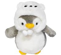 JAWSEU Jouet en Peluche Pingouin, 25cm Poupées Kawaii Oreiller Peluche Jouet Pingouin Plush Doll Mignonne Doudou Cadeau d'anniversaire pour Enfants