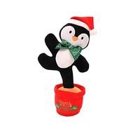 JAWSEU Jouet en Peluche Pingouin, Jouet électrique du Noël Enfants Qui Peut Chanter et Danser, Jouet en Peluche pour Enfants, Apprendre à Parler, 3 chansons, Cadeau de Noël Nouvel an pour Enfant