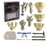 JAWSEU Jouets D'excavation Archéologique, Jouet Archéologie Paléontologie Jouets Éducatifs pour Enfants Kit de Creuser Archeologie Enfant Kit de Fouille de Fossiles Cadeau pour Enfants