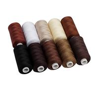 JAWSEU Kit de Fil à Coudre en Polyester, Lot de 10 Rouleaux Fil à Coudre Fil à Coudre Assortiment de Fil à Coudre Bobines en Couleurs Assorties pour Broderies à La Machine Et à La Main