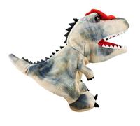JAWSEU Marionnette à Main en Peluche Dinosaure, Jouets de Marionnettes à Main Ouverte en Peluche réaliste Jouets Flexibles Animal Poupées de Doigts Douce Cadeau pour Enfants Jeu Interactif