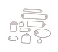 JAWSEU Matrice de Découpe Scrapbooking, Matrice de Découpe en Métal Cadres Photo Lettres Cadres Photo Ovales Étiquettes Fleurs Die de Decoupe Scrapbooking pour Scrapbook Bricolage Gaufrage