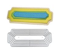 JAWSEU Matrice de Découpe Tag, Marque-Pages Matrices à DéCouper en MéTal, Matrices de Coupe en Métal Scrapbooking Dies Cutting pour Scrapbooking Tags Gaufrage Album Photo Bricolage Carte