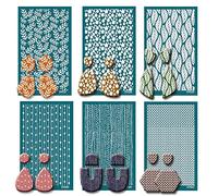 JAWSEU Pochoir pour Pâte à Polymère, Pochoir Sérigraphie Non Adhésif, Pochoirs Réutilisables pour Fabrication de Bijoux