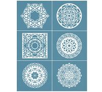 JAWSEU Pochoirs de Peinture, Pochoirs de Dessin de Sérigraphie Pochoirs Réutilisables Pochoirs de Artisanat Pochoir à Motif pour T-Shirts, Oreillers, Sacs, Textiles, Porte, Murale