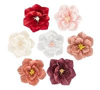 JAWSEU Pompon Papier de Soie Lot de 7 Grandes Fleurs en Papier Multicolore Décoration Murale en Papier Fleurs en Papier Crépon Boule de Fleur Décoration pour Mariage, Fête, Anniversaire, Festival