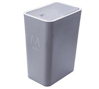 JAWSEU Poubelle de Cuisine avec Couvercle, Poubelle de Salle de Bain de 15 L Poubelle Rectangulaire Polyvalentes Poubelle à Bouton-Poussoir Poubelle à Cosmétiques pour Cuisine Bureau Salle de Bain