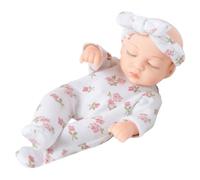 JAWSEU Poupées Bebe, 18cm Bebe Reborn Silicone Poupée Bébé Reborn Poupee Reborn Fille Realiste Nouveau-Né avec Vêtements Lavable Poupee Reborn Endormie Jouet Cadeau pour Enfant Fille Garçon