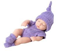 JAWSEU Poupées Bebe, 18cm Bebe Reborn Silicone Poupée Bébé Reborn Poupee Reborn Fille Realiste Nouveau-Né avec Vêtements Lavable Poupee Reborn Endormie Jouet Cadeau pour Enfant Fille Garçon