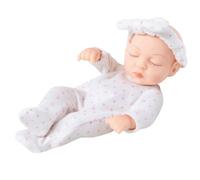 JAWSEU Poupées Bebe, 18cm Bebe Reborn Silicone Poupée Bébé Reborn Poupee Reborn Fille Realiste Nouveau-Né avec Vêtements Lavable Poupee Reborn Endormie Jouet Cadeau pour Enfant Fille Garçon