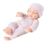 JAWSEU Poupées Bebe, 18cm Bebe Reborn Silicone Poupée Bébé Reborn Poupee Reborn Fille Realiste Nouveau-Né avec Vêtements Lavable Poupee Reborn Endormie Jouet Cadeau pour Enfant Fille Garçon