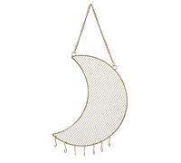 JAWSEU Présentoir Bijoux Mural Porte-Bijoux Présentoir de Boucle D'oreille Suspendu Porte Collier Métal en Forme de Lune Étoile Organisateur de Bijoux pour Bracelets, Colliers, Boucle D'oreille