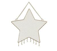 JAWSEU Présentoir Bijoux Mural Porte-Bijoux Présentoir de Boucle D'oreille Suspendu Porte Collier Métal en Forme de Lune Étoile Organisateur de Bijoux pour Bracelets, Colliers, Boucle D'oreille